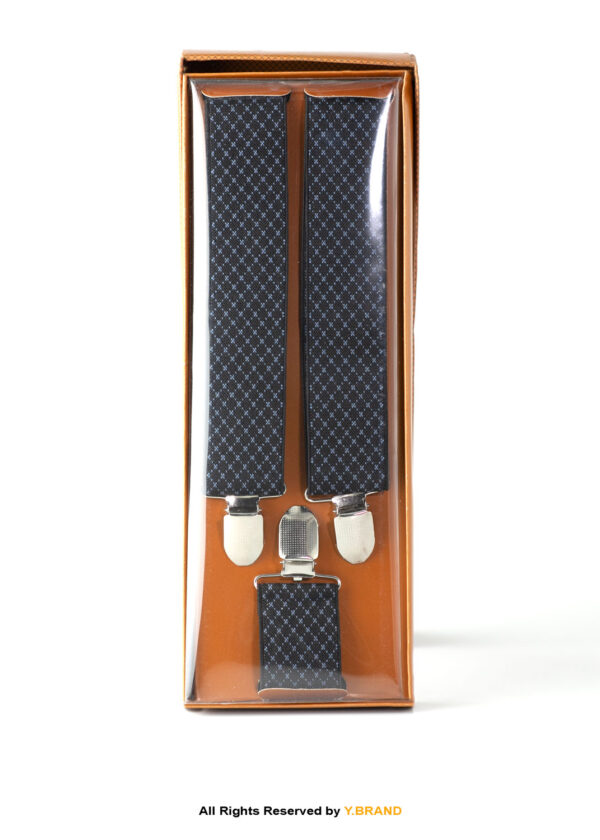Gray Pattern Design Three clips Elastic Suspender-SB-1039 1 Gray Pattern Design Three clips Elastic Suspender-SB-1039