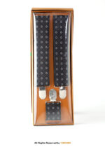 Circle Pattern Three clips Elastic Suspender-SB-1042 - Image 2