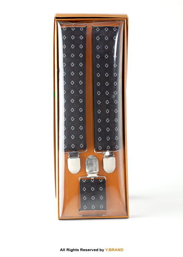 Circle Pattern Three clips Elastic Suspender-SB-1042 1 Circle Pattern Three clips Elastic Suspender-SB-1042