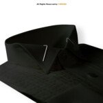 Black Tuxedo Wing Collar Pleated Shirt TXDO-1002 - Image 4