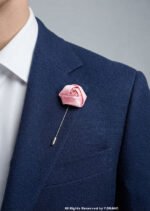 YBRAND-Trendy Flower Lapel Pins with Polka Dots-LP-035