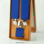 Classic Blue Three clips Elastic Suspender-SB-1047 - Image 2