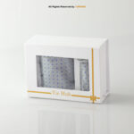 YBRAND-Gray Blue Micro check Tie and Cufflink Gift Set