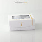 YBRAND-Gray Blue Micro check Tie and Cufflink Gift Set-TS-1061 - Image 4