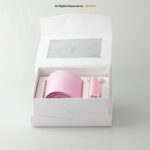 YBRAND-Pink self-Micro Pattern Tie and Cufflink Gift Set