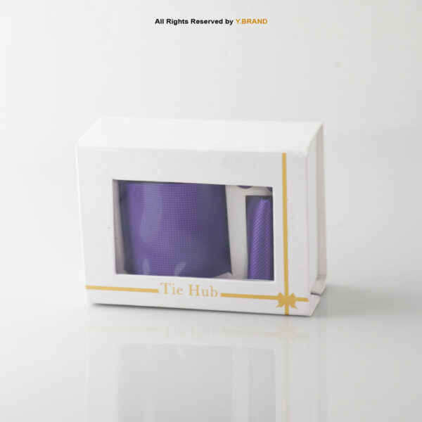 YBRAND-Purple self-Micro Pattern Tie and Cufflink Gift Set-TS-1063 3 YBRAND-Purple self-Micro Pattern Tie and Cufflink Gift Set-TS-1063