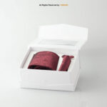 YBRAND-Maroon Jamawar Tie and Cufflink Gift Set
