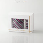 YBRAND-Classic Purple Strips Tie and Cufflink Gift Set-TS-1066 - Image 3