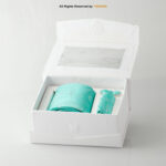 YBRAND-TURQUOISE Jamawar Tie and Cufflink Gift Set-TS-1067 - Image 2