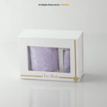 YBRAND-Light Purple Jamawar Tie and Cufflink Gift Set-TS-1068 - Image 3