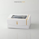 YBRAND-Navy White Micro check Tie and Cufflink Gift Set