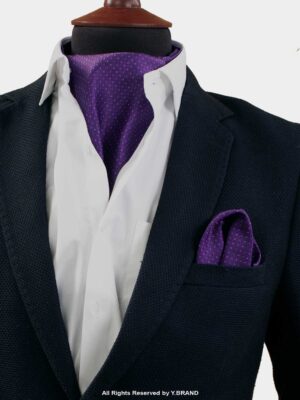 Dark Purple Cravat Neck Scarf - PREFOLD-NS-1009