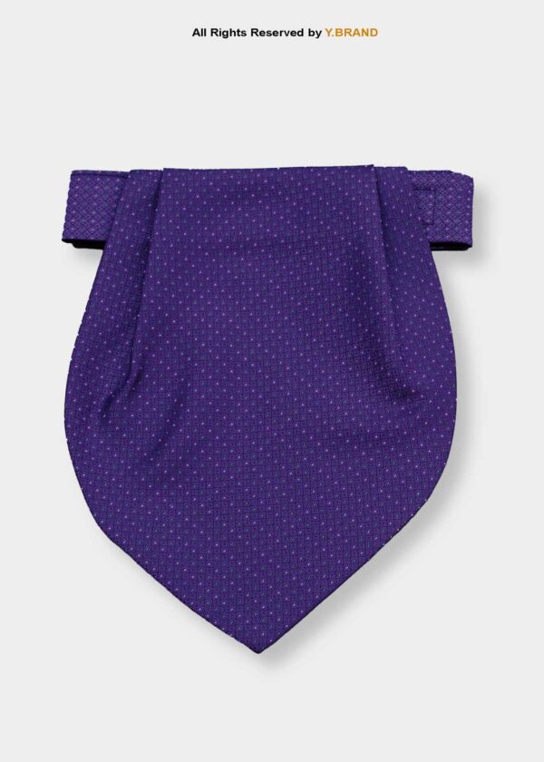 Dark Purple Cravat Neck Scarf - PREFOLD-NS-1009 2 Dark Purple Cravat Neck Scarf - PREFOLD-NS-1009