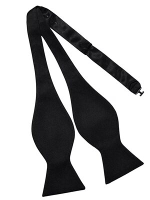 Y.BRAND Black Self Bow Tie For Tuxedo Suit BT-1031