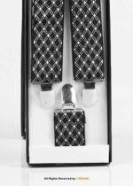 White Shoulder Strap Three clips Elastic Suspender-SB-1054 - Image 2