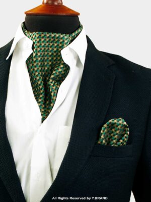 Colorful Diamond Pattern Cravat Neck Scarf - PREFOLD-NS-1024