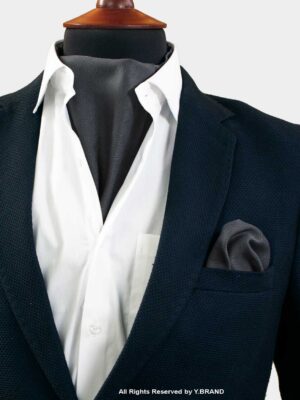 Grey Burberry Check Cravat Neck Scarf - PREFOLD-NS-1028