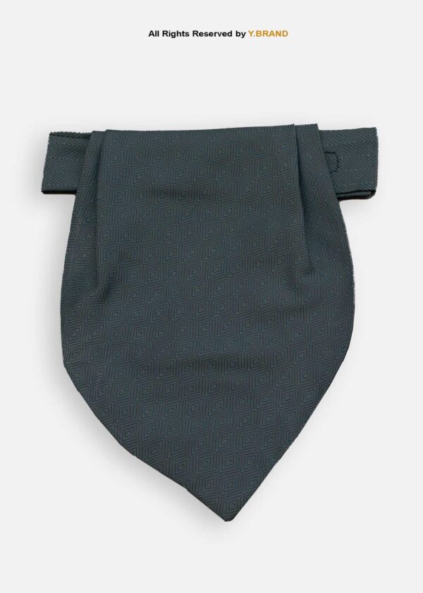 Grey Burberry Check Cravat Neck Scarf - PREFOLD-NS-1028 2 Grey Burberry Check Cravat Neck Scarf - PREFOLD-NS-1028