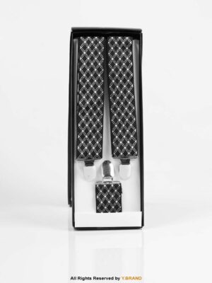 White Shoulder Strap Three clips Elastic Suspender-SB-1054