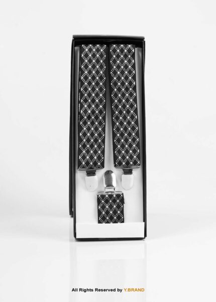 White Shoulder Strap Three clips Elastic Suspender