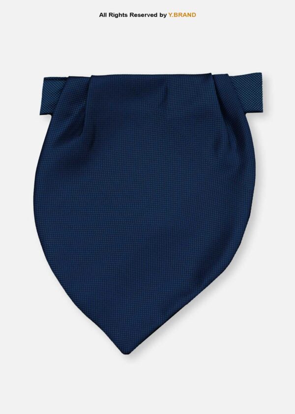 Dark Blue Self-Micro Pattern Cravat Neck Scarf - PREFOLD-NS-1021