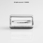 Silver Tie Clip Textured Chevron Formal - TP-1094 - Image 3