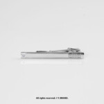 Silver Tie Clip Textured Edge Formal - TP-1096