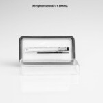 Silver Tie Clip Textured Edge Formal - TP-1096 - Image 2