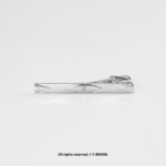 Silver Tie Clip Geometric Groove Formal - TP-1097