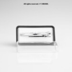 Silver Tie Clip Geometric Groove Formal - TP-1097 - Image 3