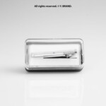 Silver Tie Clip Studded Border Formal - TP-1098 - Image 2