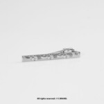 Silver Tie Clip Wave Pattern Formal - TP-1100
