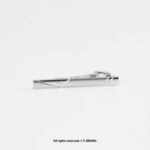 Silver Tie Clip Geometric Line Formal - TP-1101