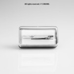 Silver Tie Clip Geometric Line Formal - TP-1101 - Image 2