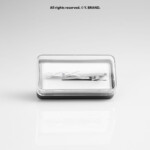 Silver Tie Clip Criss Cross Formal - TP-1103 - Image 3