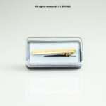 Gold Tie Clip Studded Border Formal - TP-1104 - Image 2