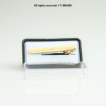 Gold Tie Clip Studded Border Formal - TP-1104 - Image 3