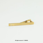 Gold Tie Clip Striped Minimalist Formal - TP-1106