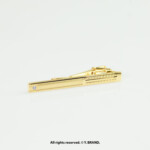 Gold Tie Clip Textured Edge Formal - TP-1108