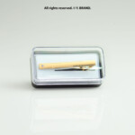 Gold Tie Clip Textured Stripe Formal - TP-1109 - Image 2