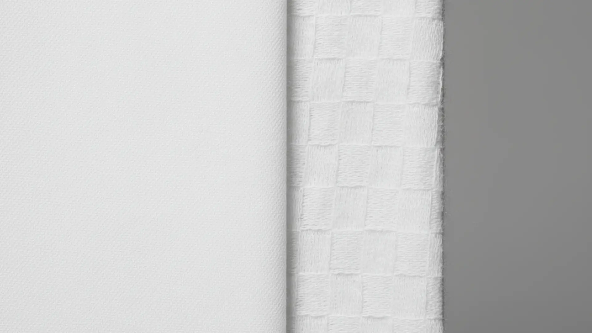 Close-up side-by-side comparison of smooth poplin formal shirt fabric on the left and textured oxford cloth casual shirt fabric on the right