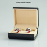 Silver & Red Cufflink Knot - CL-0133 - Image 2