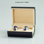 Silver & Blue Cufflink Knot - CL-0136 - Image 2