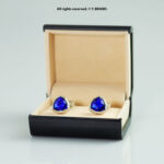 Blue & Silver Cufflink Triangle Crystal - CL-0142 - Image 2