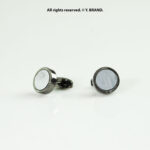 Gunmetal Grey Cufflink Classic Round - CL-0147