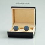 Gold & Grey Cufflink Classic Round - CL-0151 - Image 2