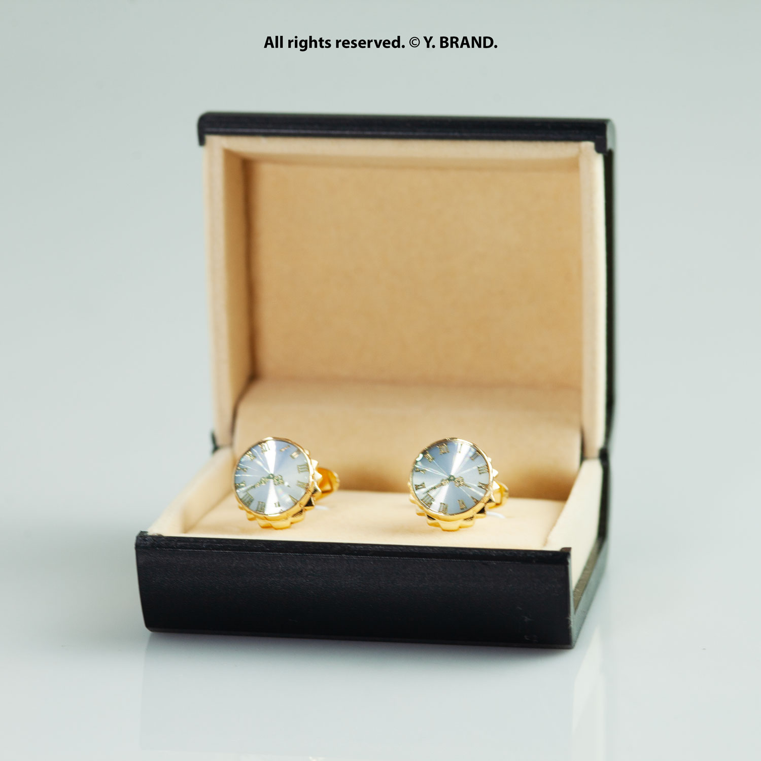 CL-023 Gold & Silver Cufflink Classic Dial - CL-0152 - Image 1