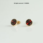 Gold & Red Cufflink Classic Dial - CL-0153