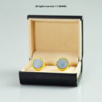 Gold & Silver Cufflink Classic Round - CL-0161 - Image 2