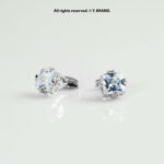 Luxury Sliver Cufflinks with Big Zircon-CL-0130 - Image 3